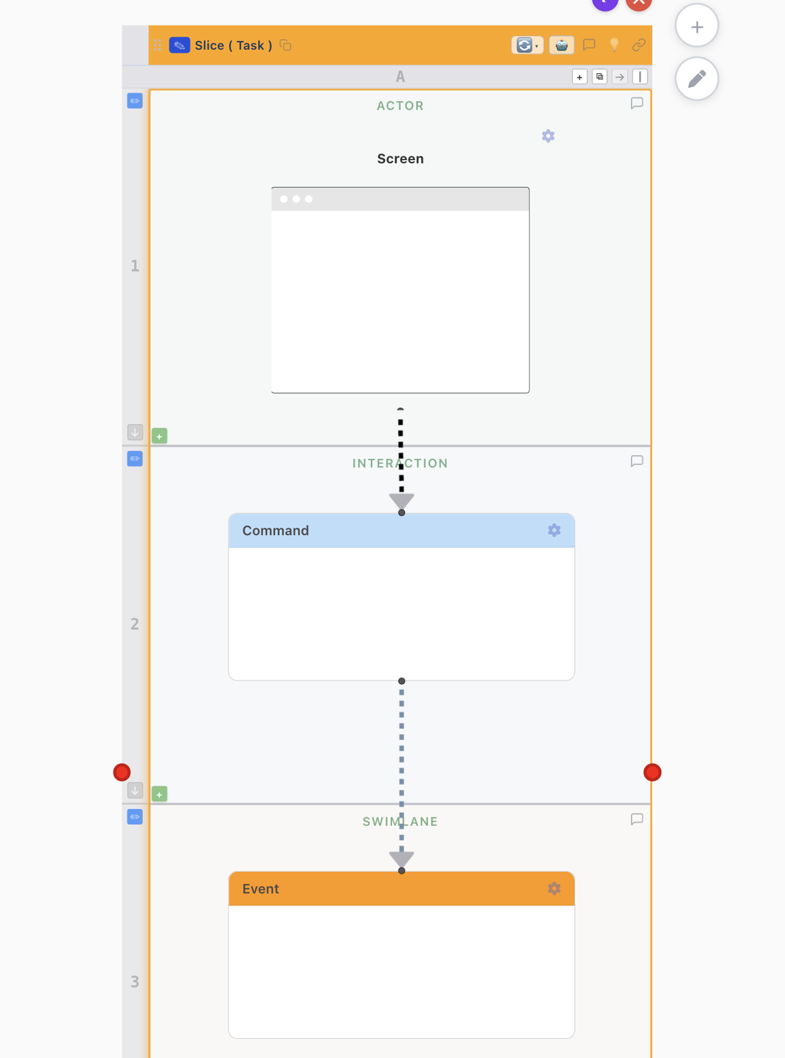 A slice moved into in-progress status while an agent works on it