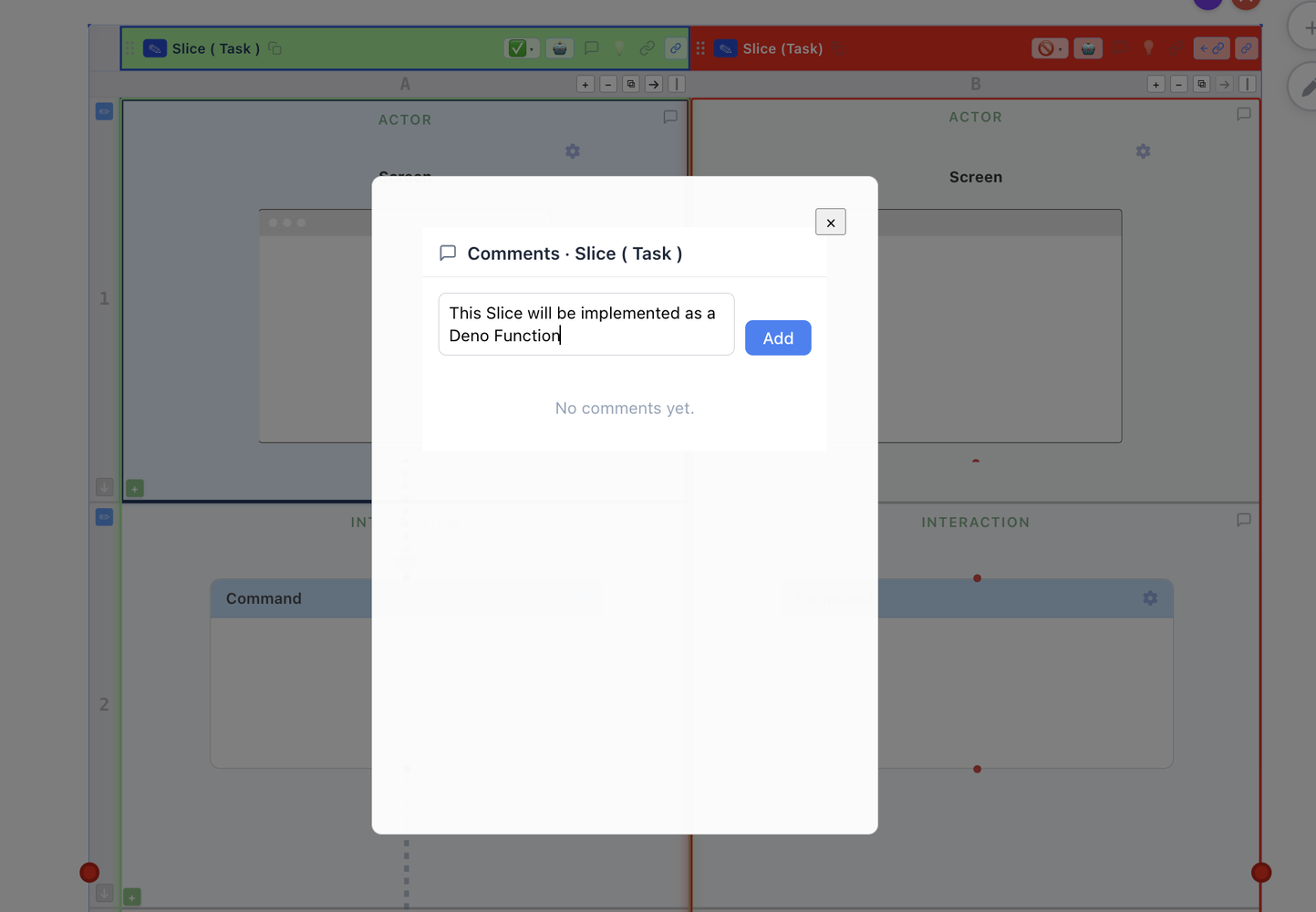 A comment on a slice giving the agent an implementation hint