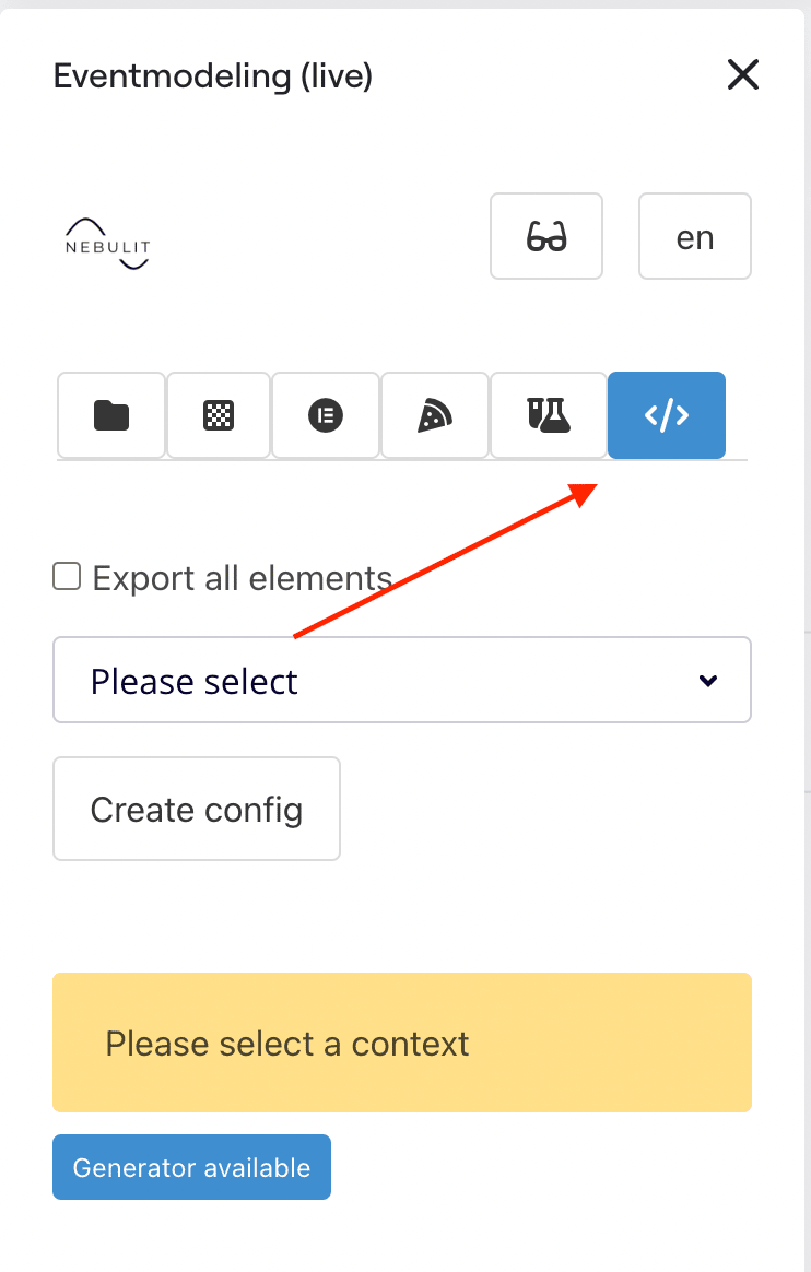 Code Generator Tab