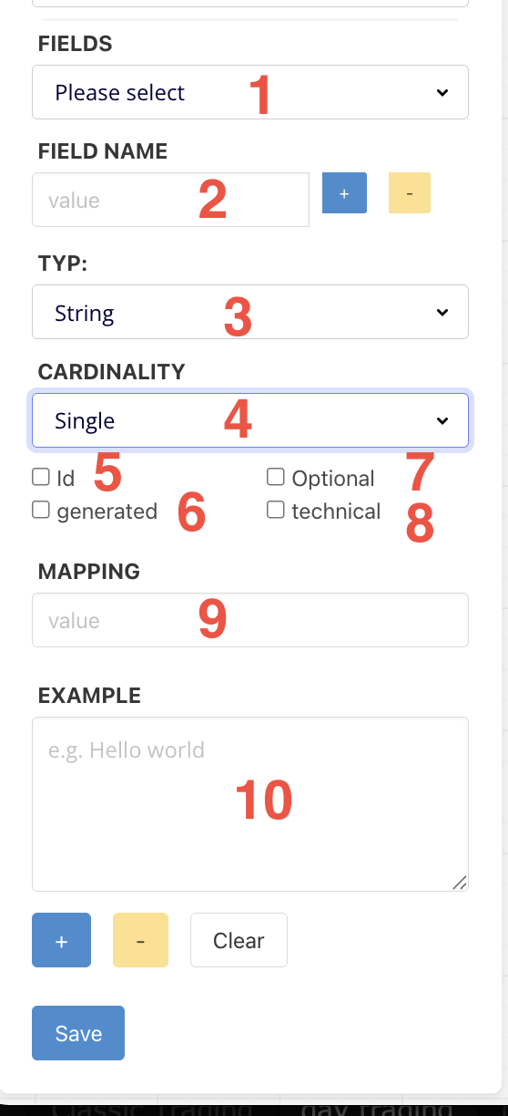 Field Definitions